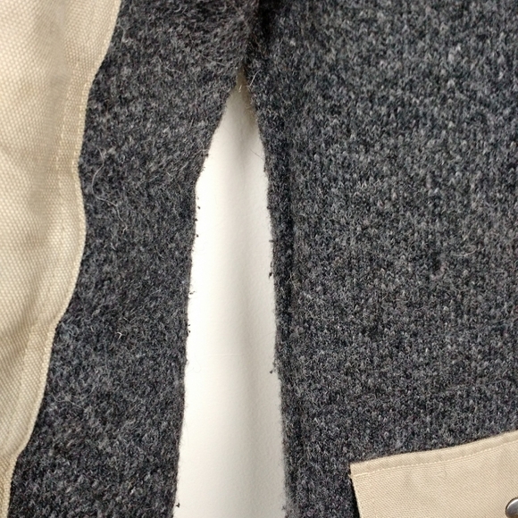 Patagonia Women’s  Reclaimed Wool Jacket Parka Tan Grey SZ Small Rare - Picture 4 of 6